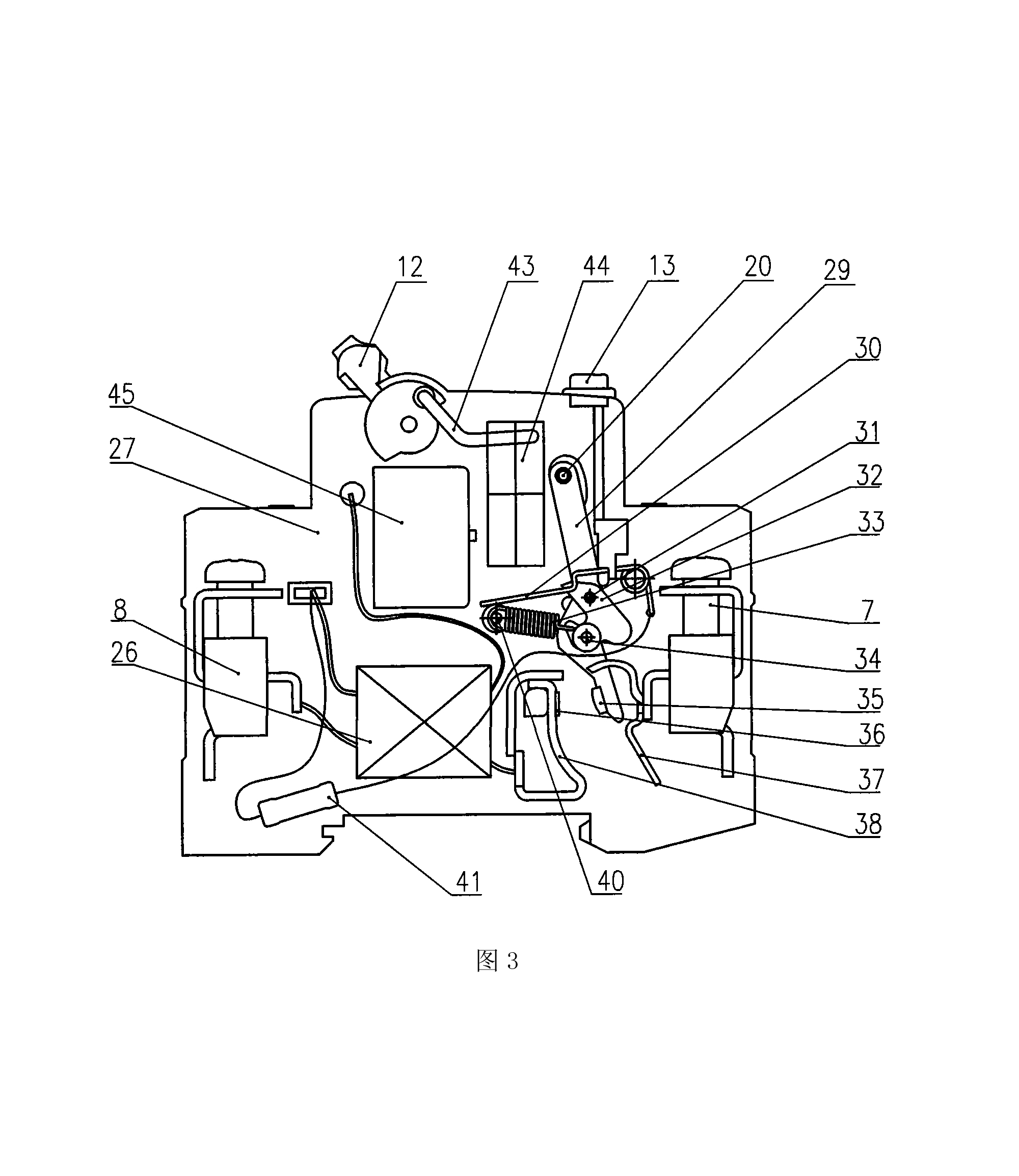 一种相线加中线式剩余电流动作断路器