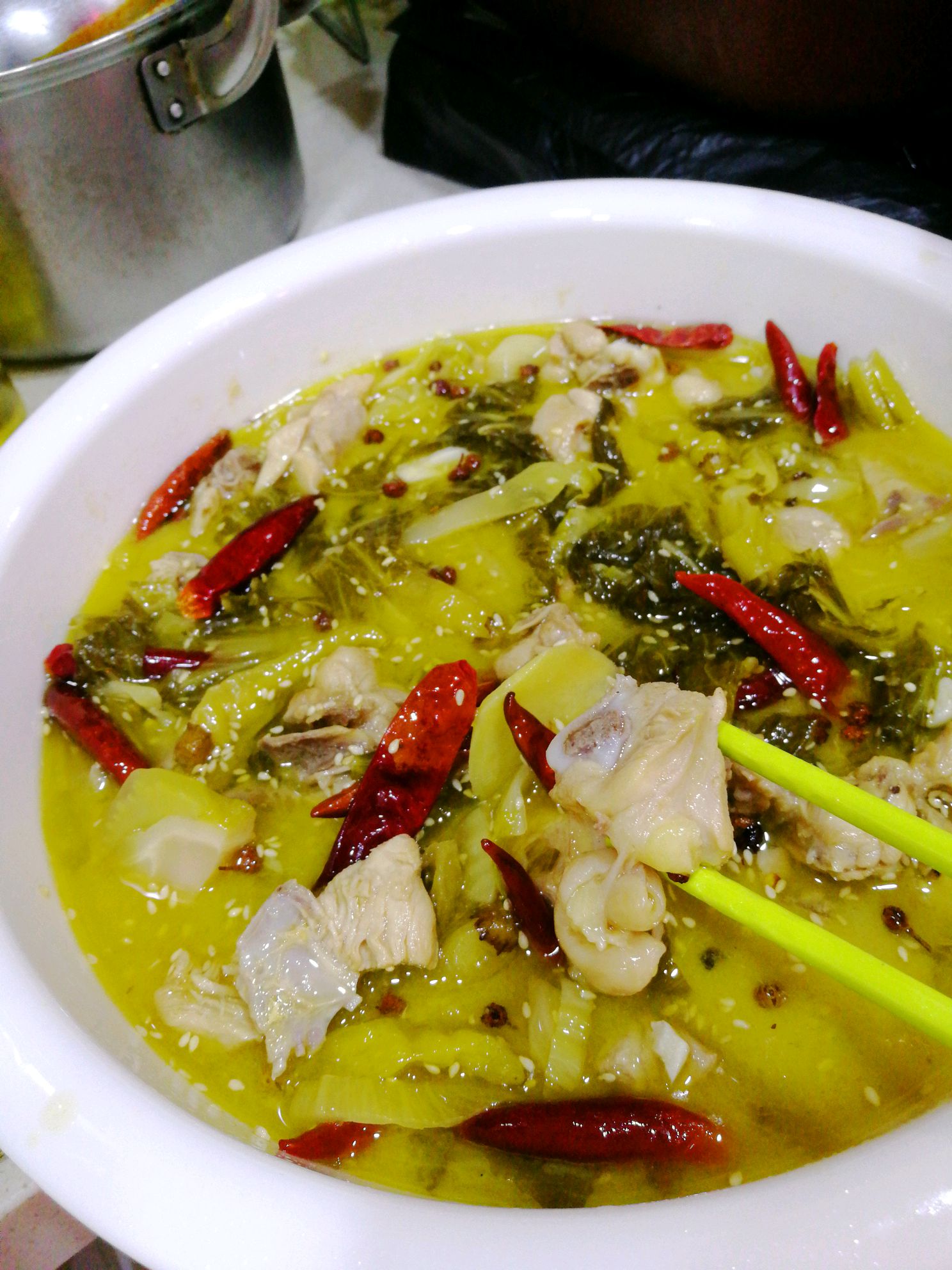 酸菜鸡片