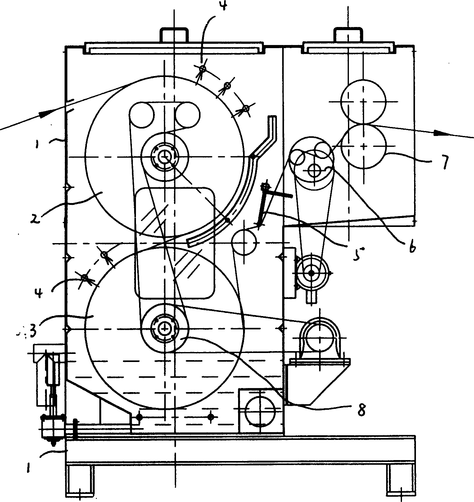 针织平幅立式双转鼓水洗机