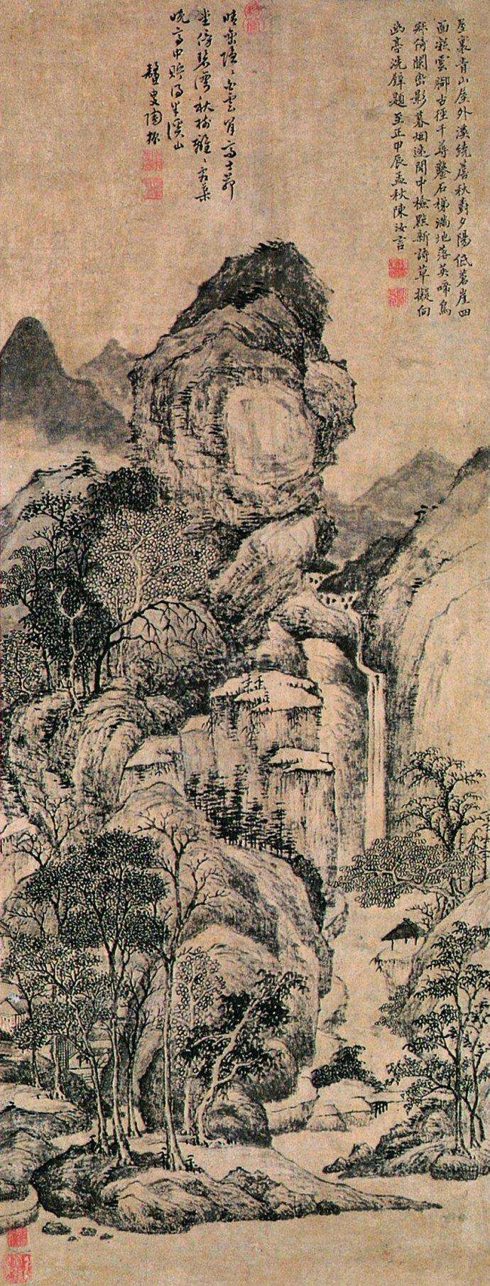 元代山水大家王蒙：热闹繁密背后的隐逸山水画_百科TA说