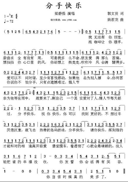 分手快乐（2002年梁静茹演唱歌曲）_百度百科