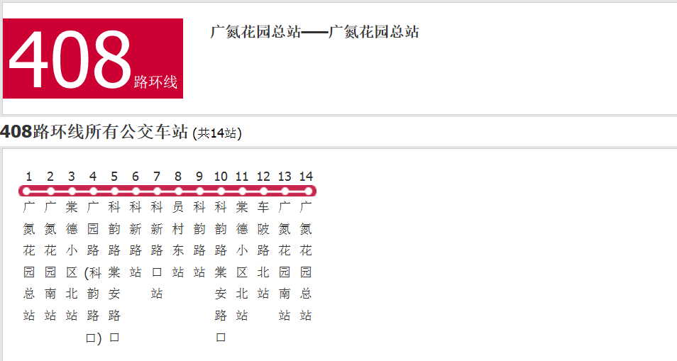 广州公交408路环线