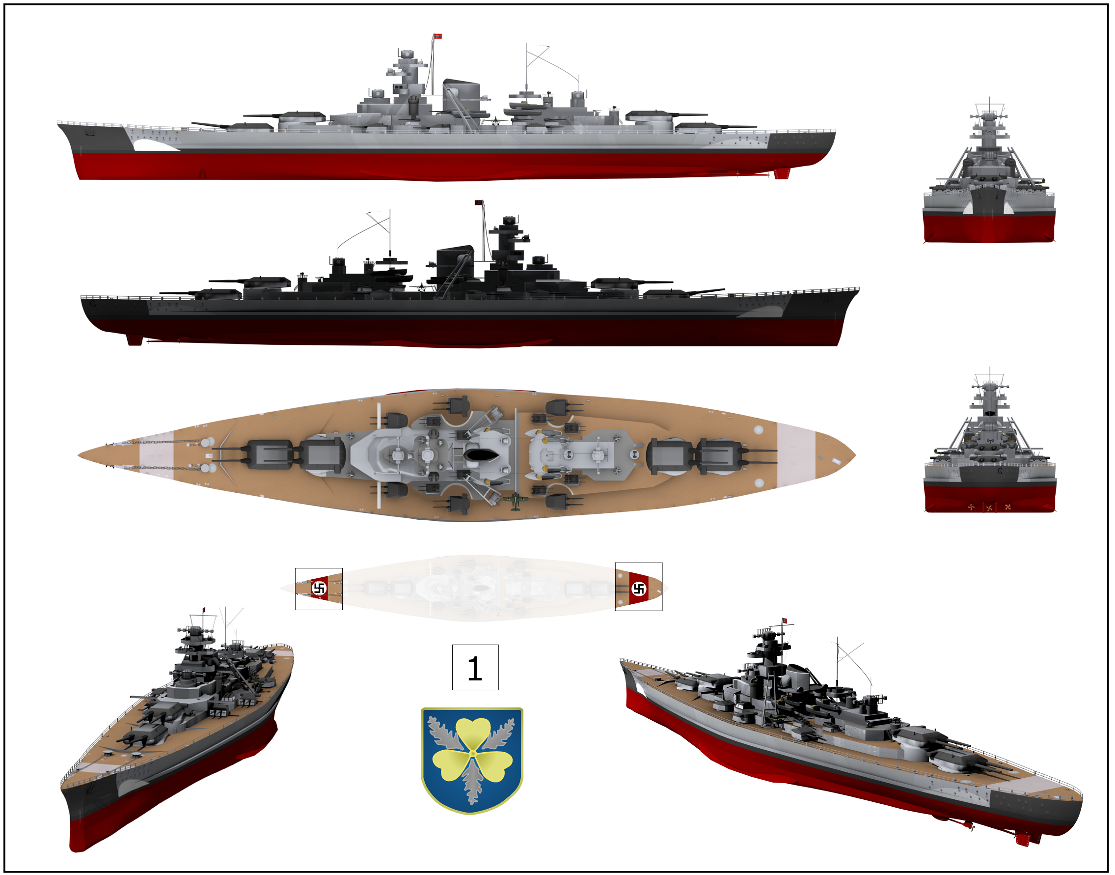  p>俾斯麦级战列舰(德文:schlachtschiff bismarck,英文:bismarck