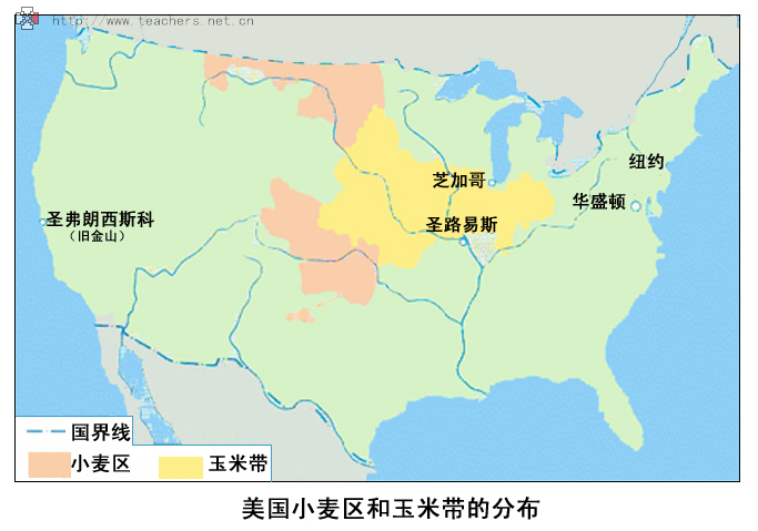  p>美国的玉米带,是世界最大的玉米专业化农业生产区,位于北美五大湖