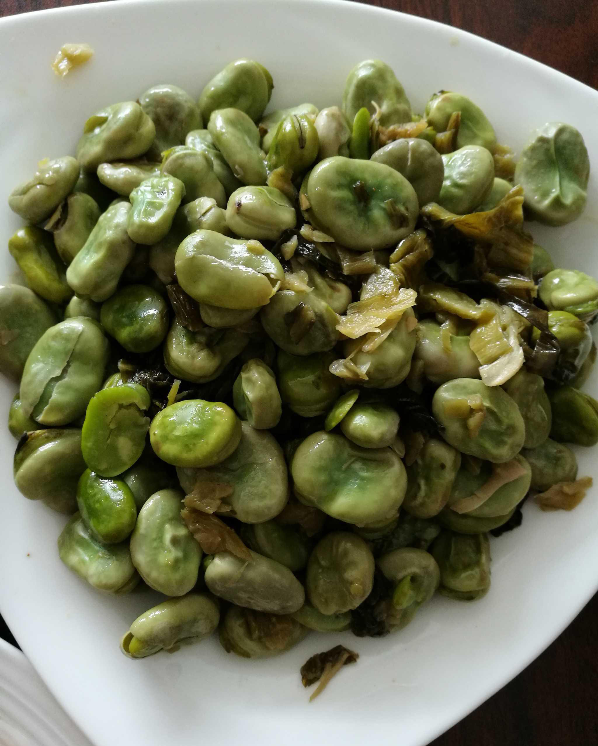 蚕豆炒咸菜