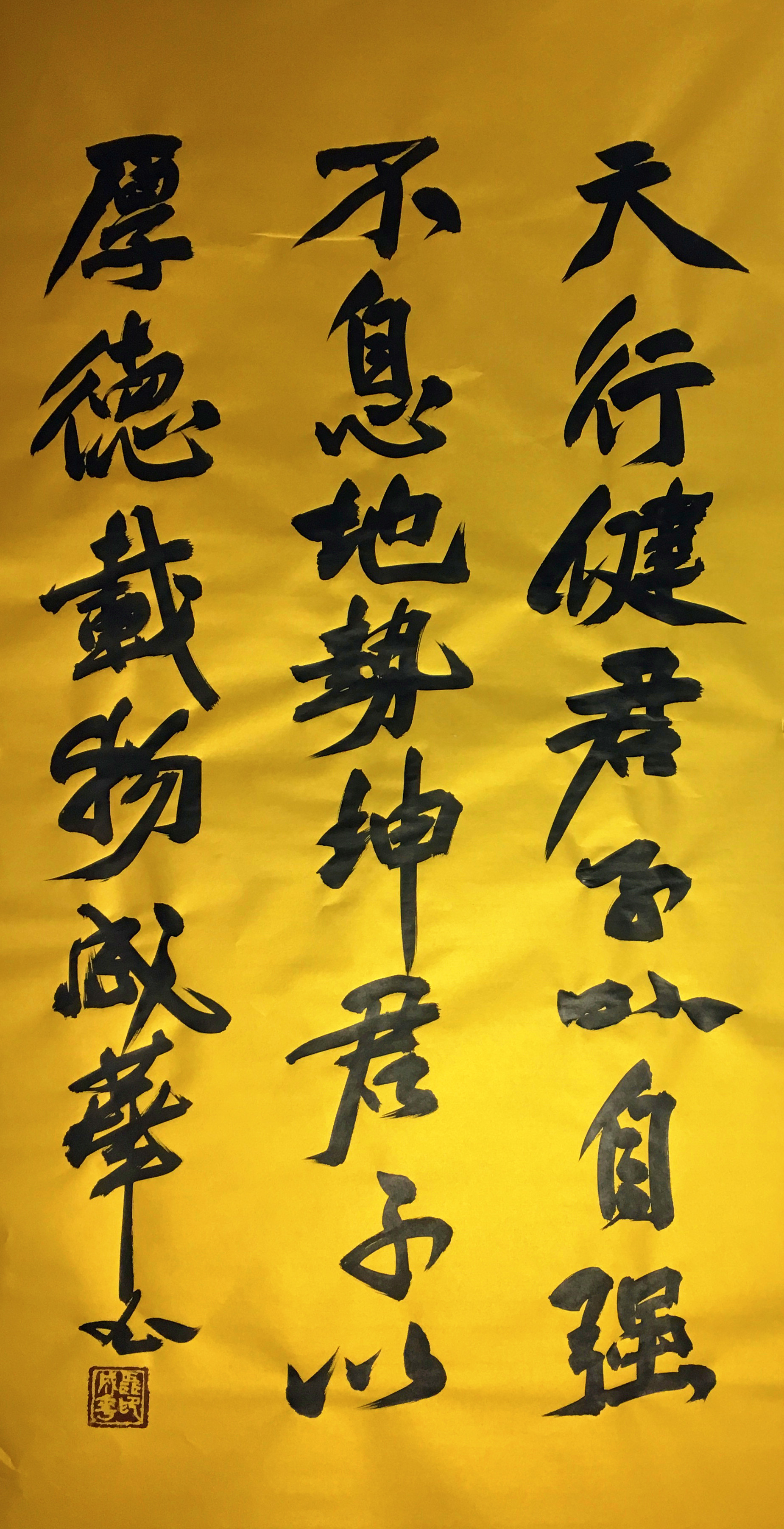 天行健,君子以自强不息;地势坤,君子以厚德载物