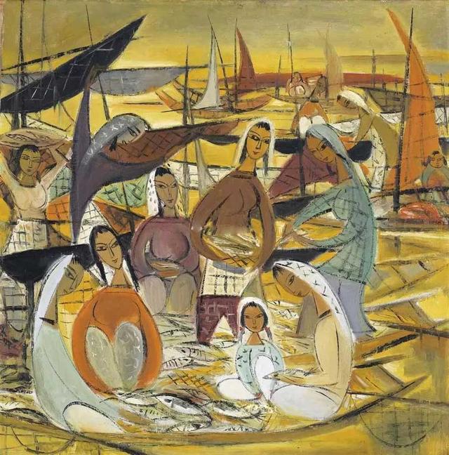 画家 艺术教育家林风眠油画作品 双美图 和 琵琶仕女 百科ta说