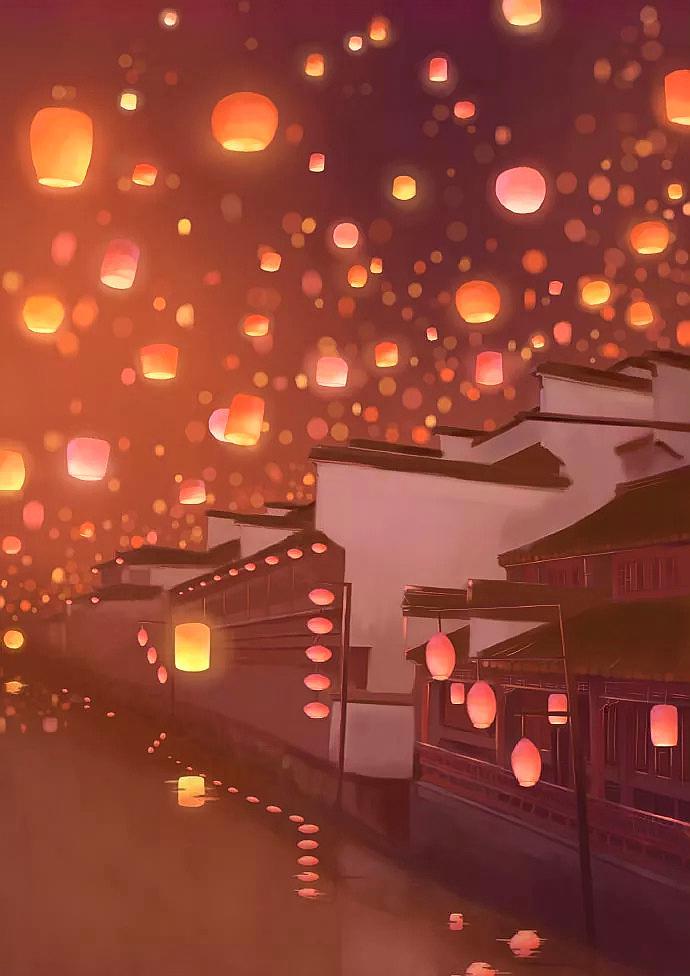 唯美古风壁纸 凤箫声动 玉壶光转 一夜鱼龙舞 百科ta说