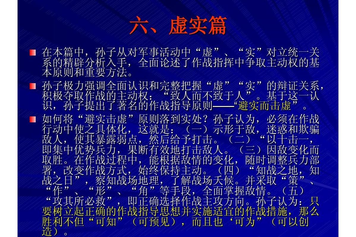 孙子兵法·虚实篇