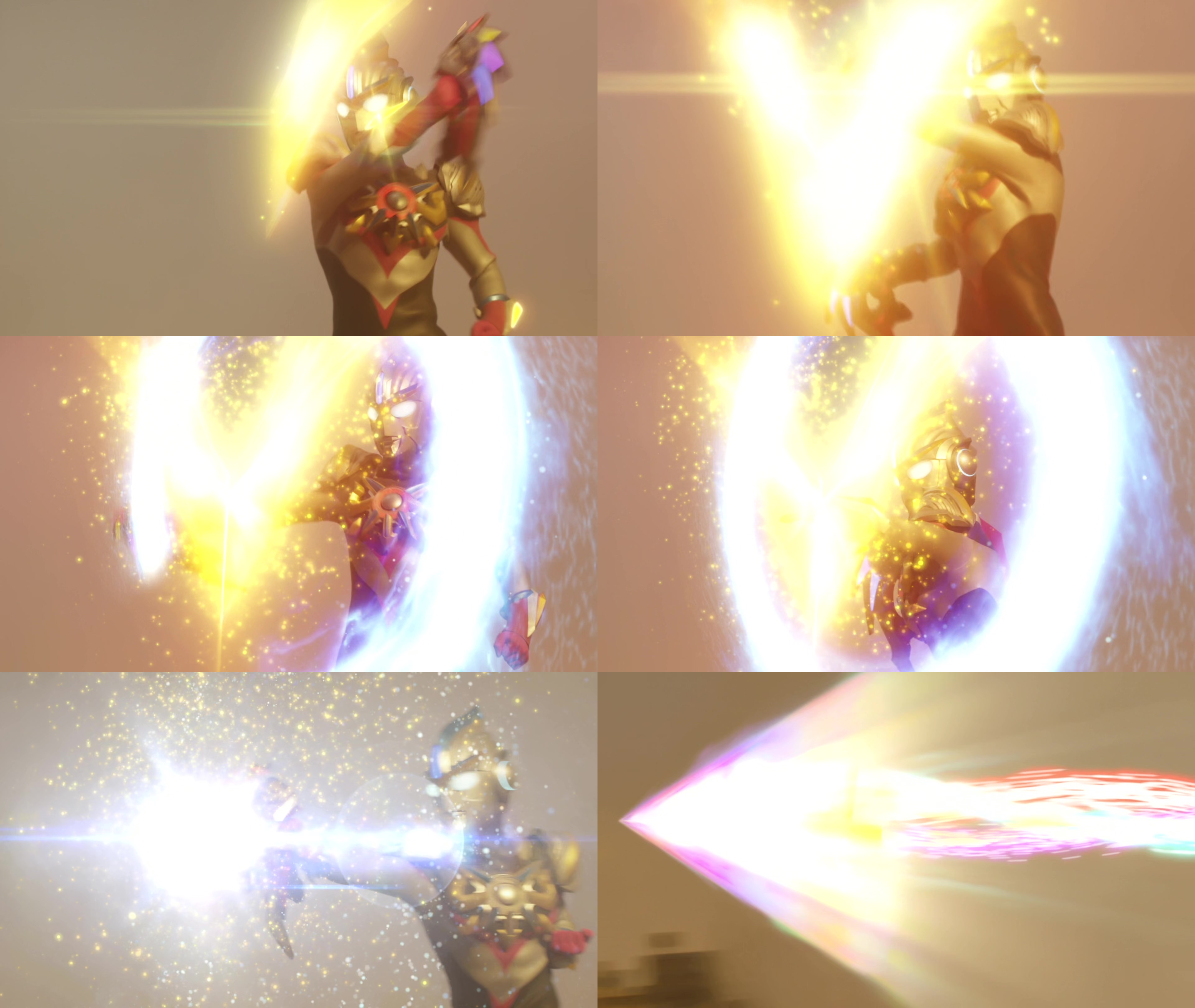 在欧布起源形态的力量基础上,融合三位奥特曼的