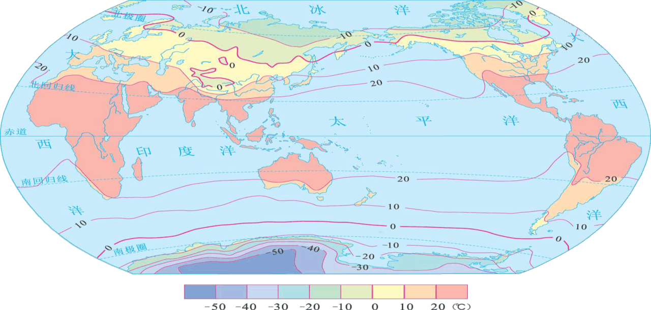  p>等温线(isotherm),即图上温度值相同各点的连线,称之为等温线.
