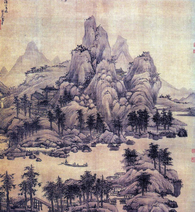  p data-id="gn2vefuads">《清江春晓图》是元代画家吴镇创作的绢本墨