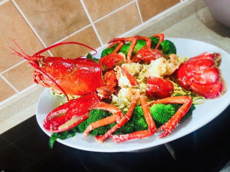 西兰花大龙虾