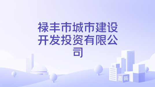 禄丰市城市建设开发投资有限公司_百度百科