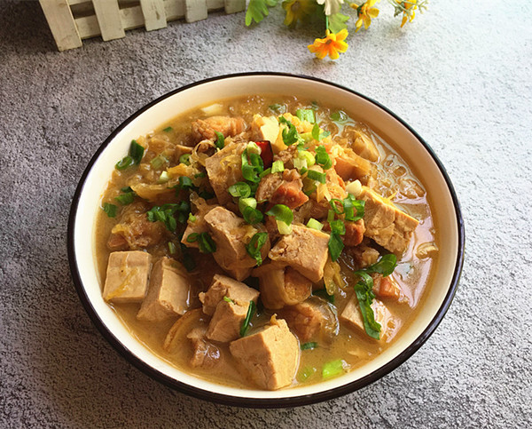猪肉焖冻豆腐