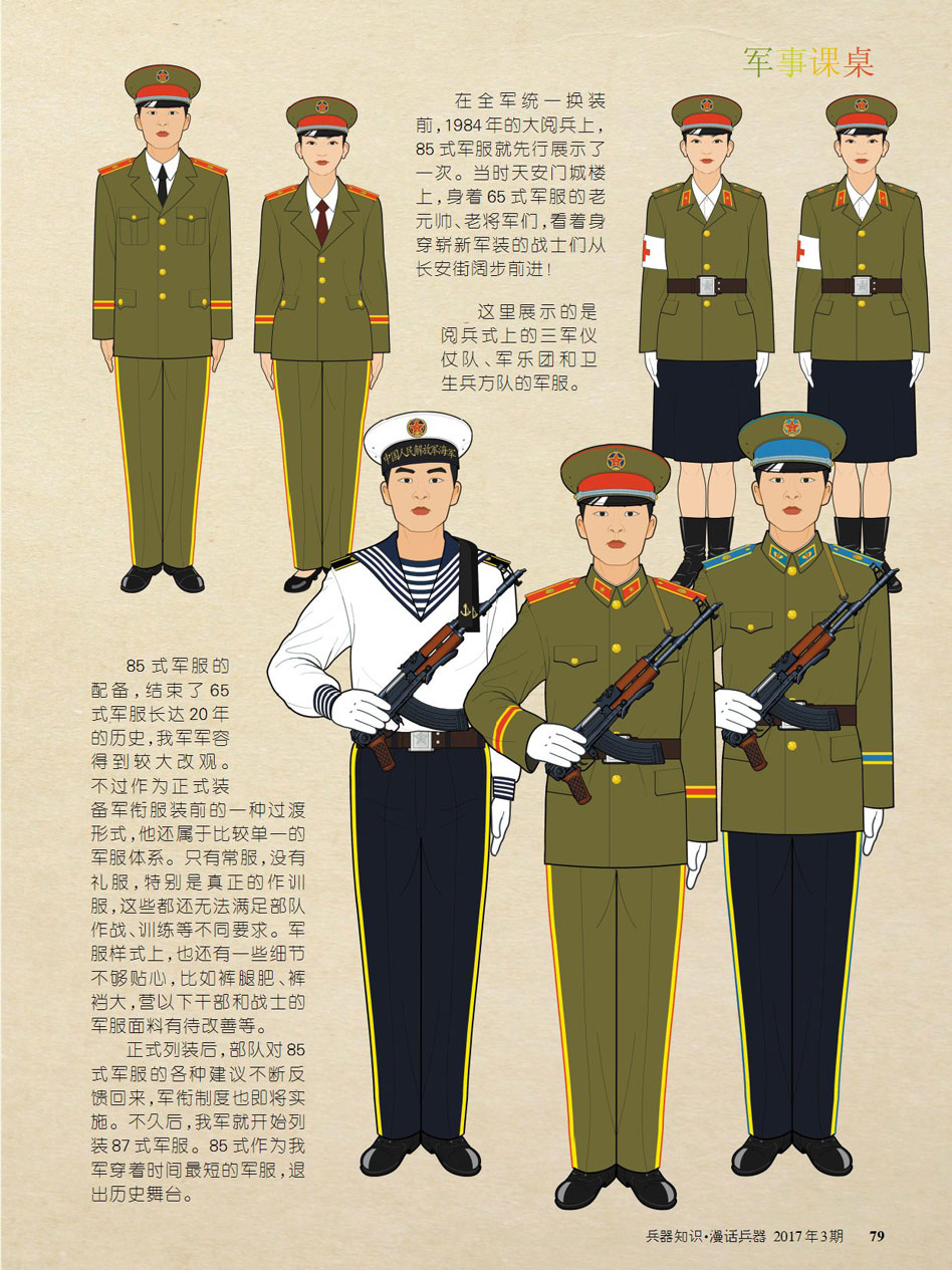 为了配合军衔制的实施,从1981年开始,我军便着手新一轮军服改革工作.