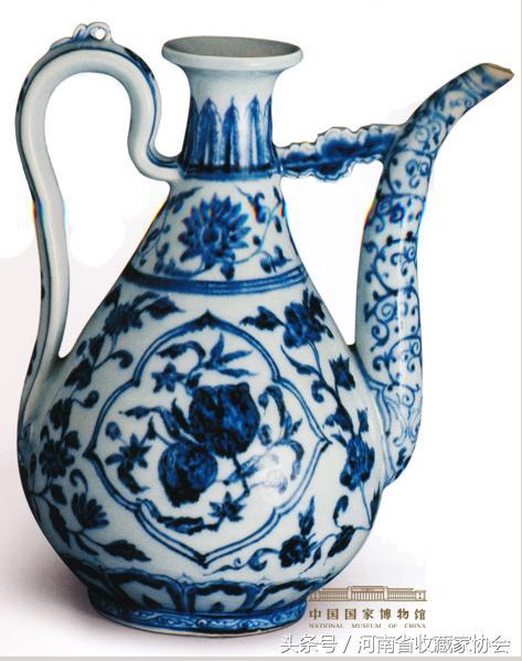 中国明時代六面染付(青花)壺 中国明時代染付(青花)大壺