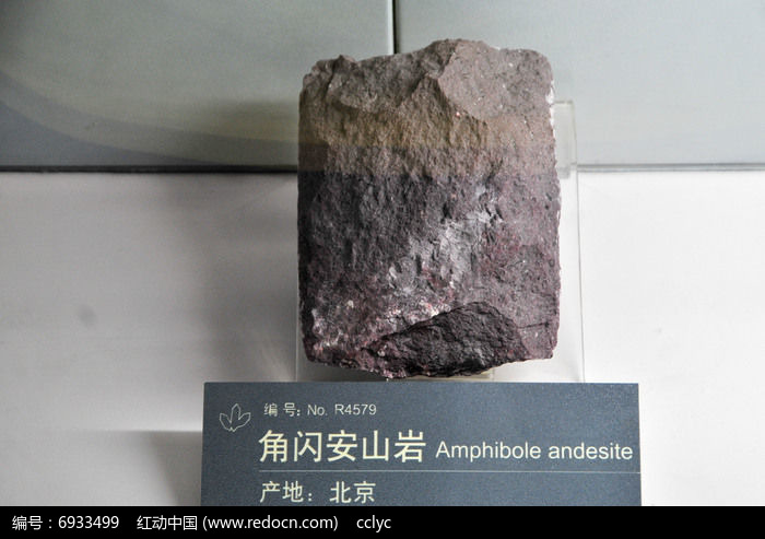 是暗色矿物主要为角闪石的安山岩