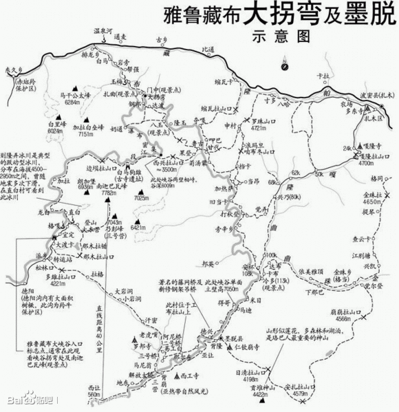  p>雅鲁藏布江大拐弯(yarlung zangbo river),狭义上指其最大拐弯即扎