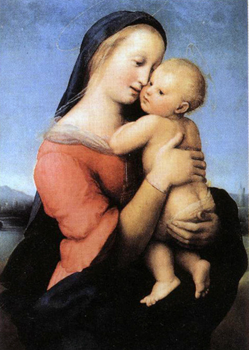 委罗基奥画圣母与圣婴
