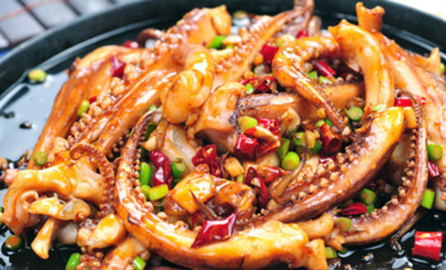 葱爆鱿鱼