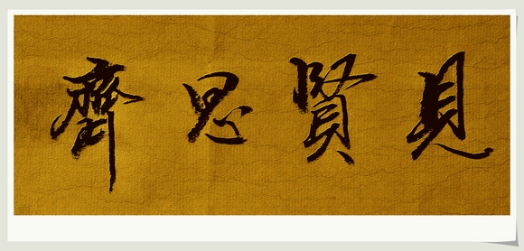 见贤思齐焉 见不贤而内自省也