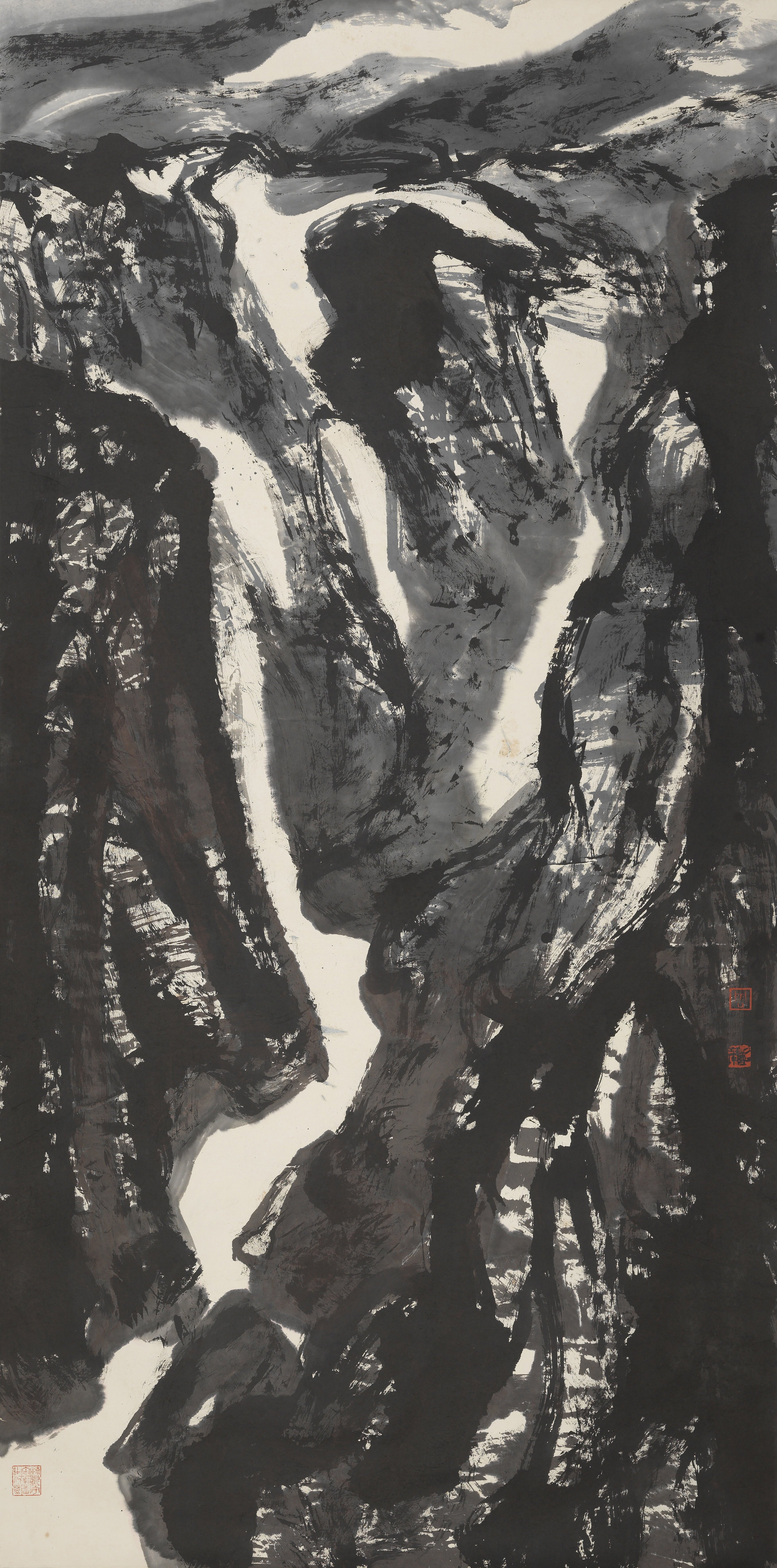  p>《放歌大峡谷》属于周韶华创作的"大山大河"系列,此件作品于2003年