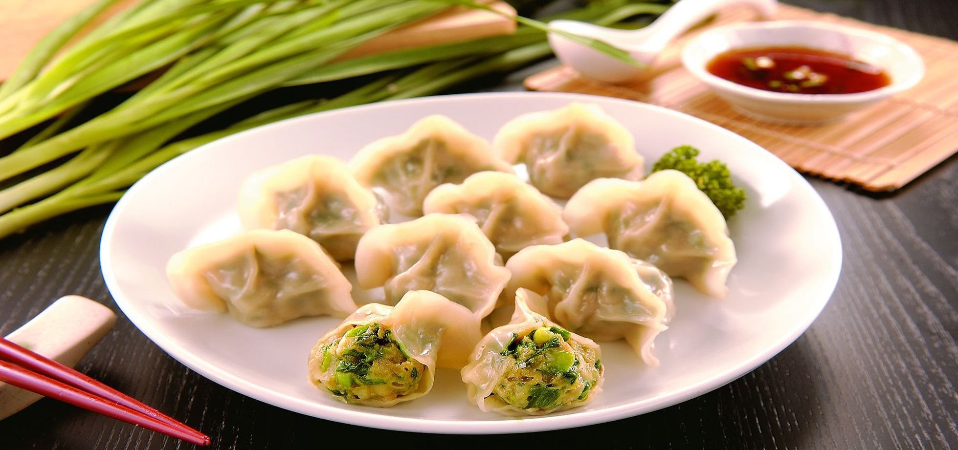 猪肉韭菜馅水饺