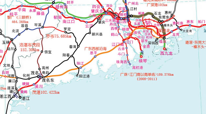 广东西部沿海高速铁路