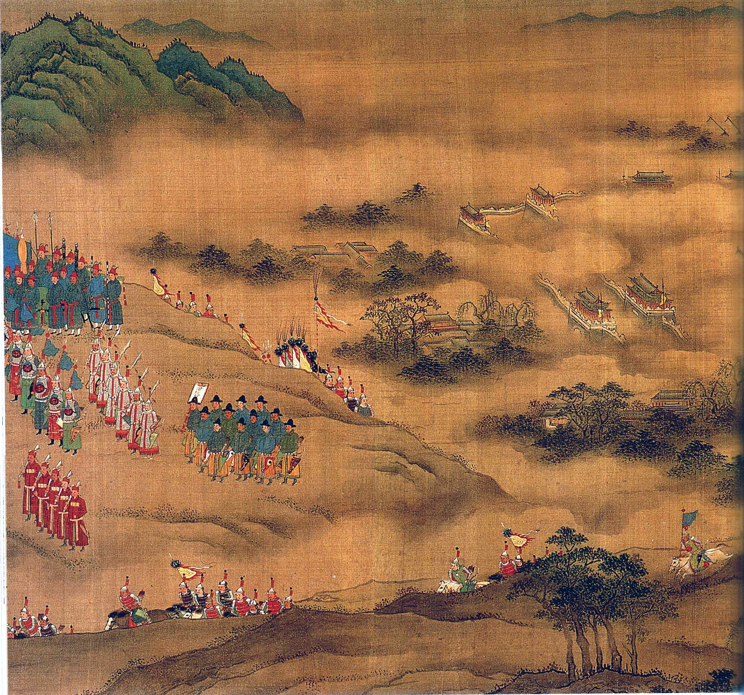 称"岐阳王世家文物",是一卷描绘万历年间平定西北蛮夷叛乱的历史画卷