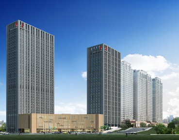 ">青岛中央商务区 /a>中心广场东北侧,西临连云港路,南临敦化路,是