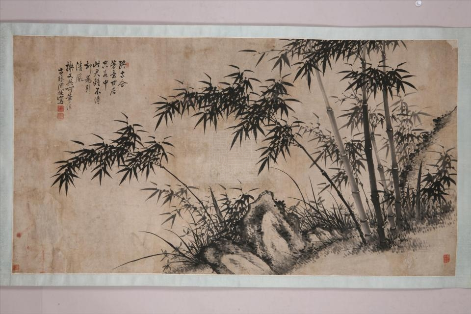 清周拔墨竹横幅