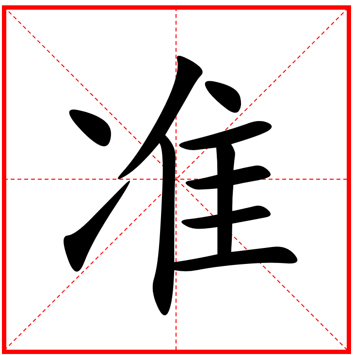  p data-id="gnywqukfaa">准,汉语汉字,拼音是zhǔn,从水,隼声.