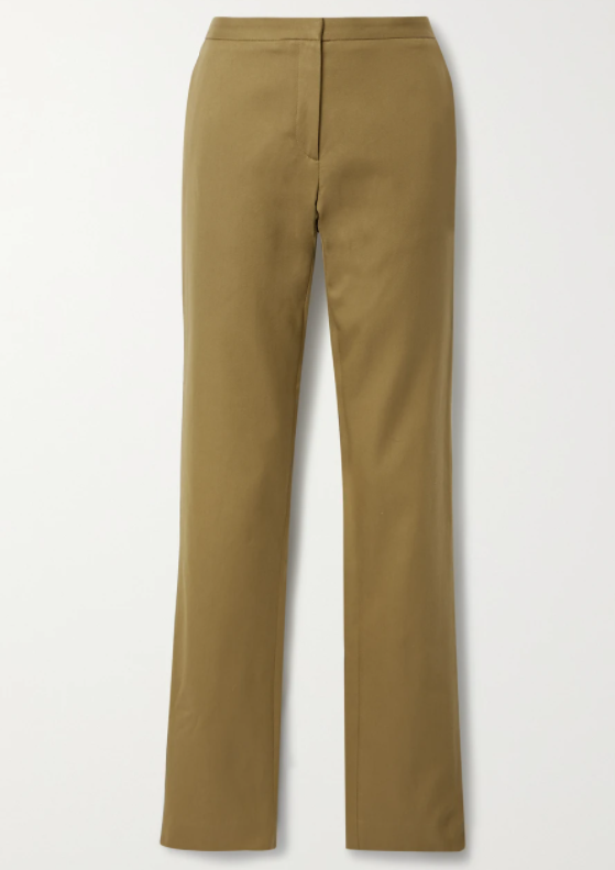 gema纯棉斜纹布窄腿裤