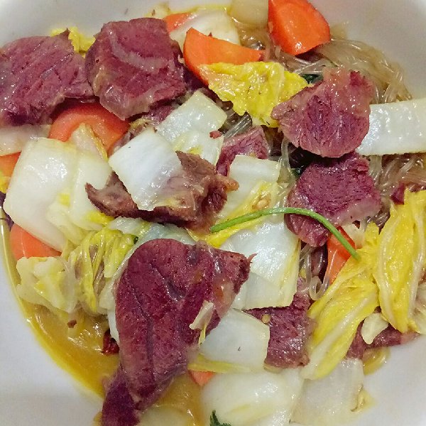 白菜炖牛肉片