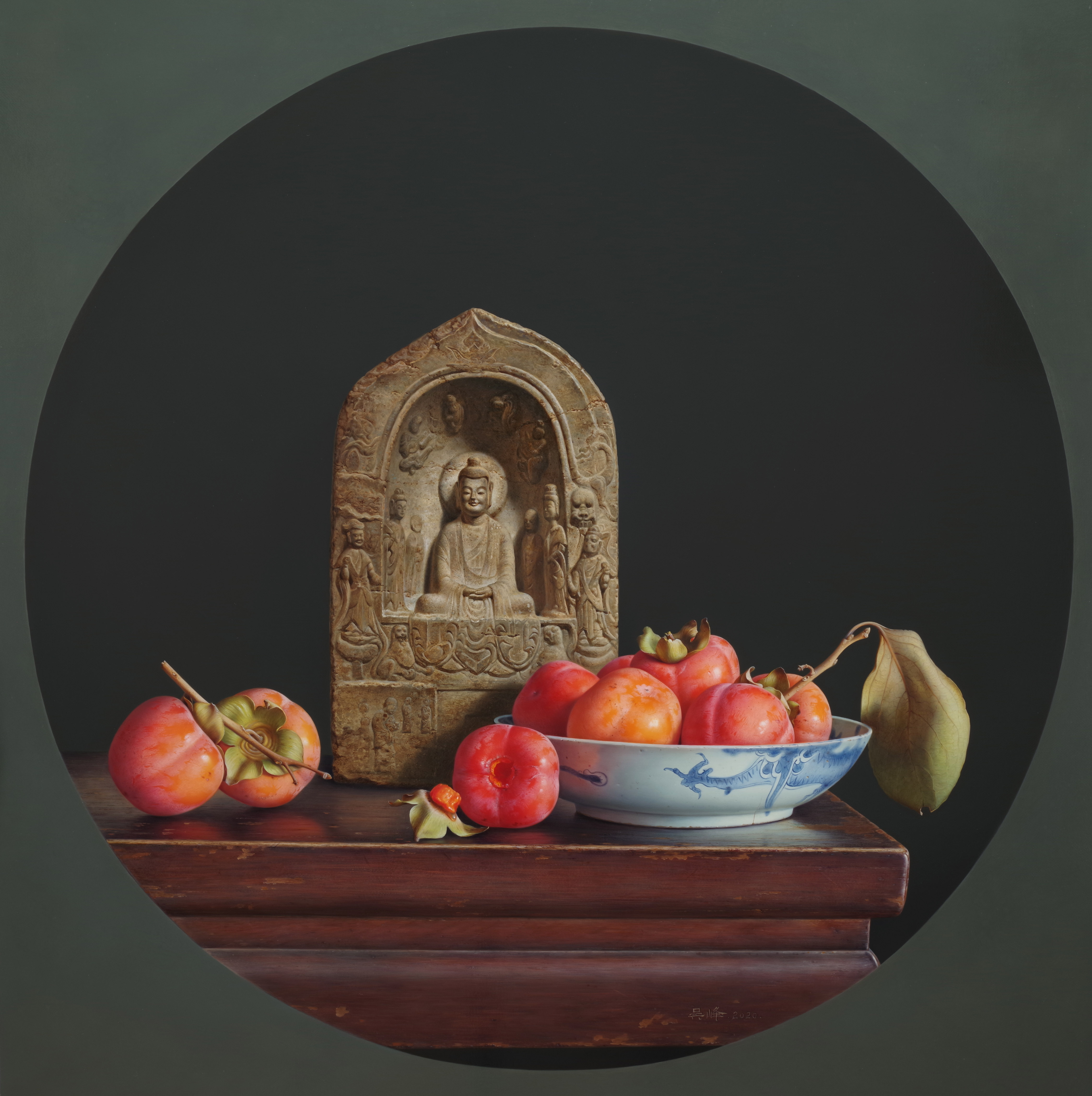 data-lemmaid="22119121">吴峰 /a>创作于2020年的超写实油画作品