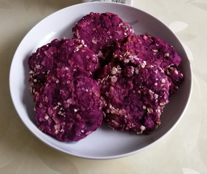 紫薯燕麦饼