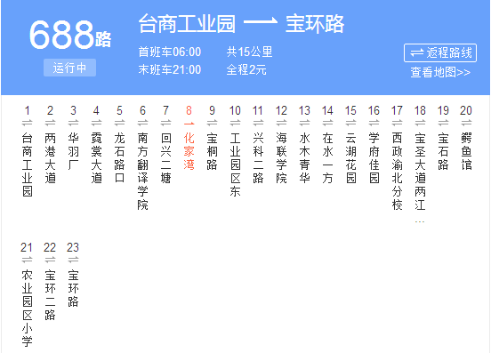 重庆公交688路