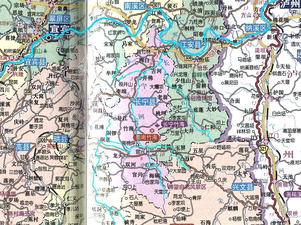  p>长宁河,长宁河,在珙县称洛浦河,长宁,江安段称长宁河(淯水),清