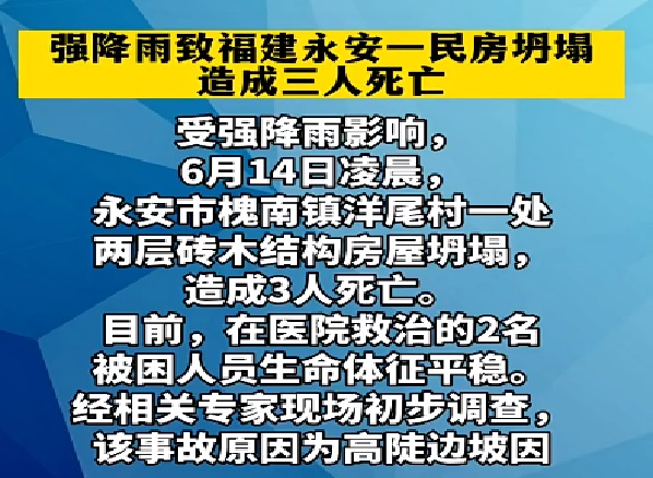 6·14永安民房坍塌事故