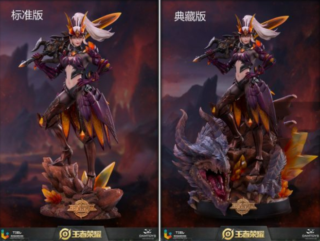 腾讯《王者荣耀》 水晶猎龙者花木兰雕像是2020年6月发行的动漫手办