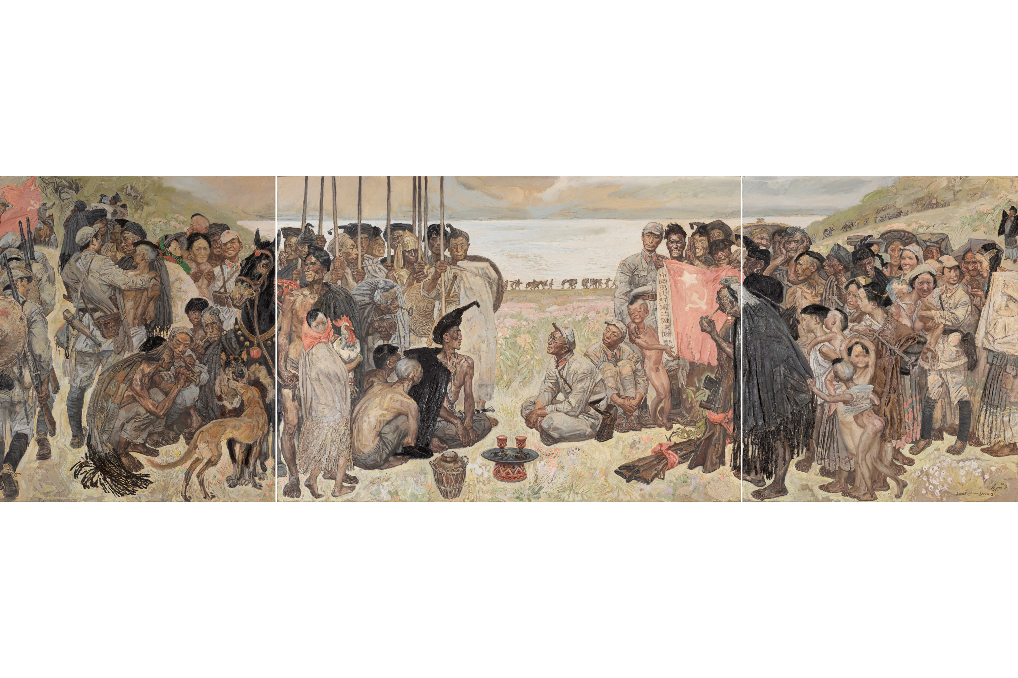  p>《彝海结盟》是沈尧伊创作的油画. /p>