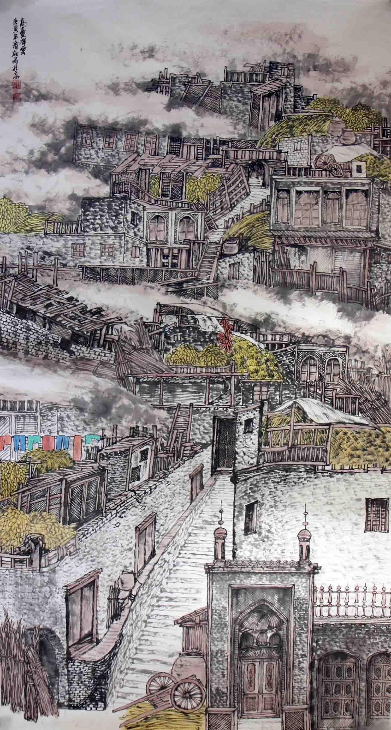 (谭红晶)早年毕业于解放军军医学院,后就读于中央美术学院国画系