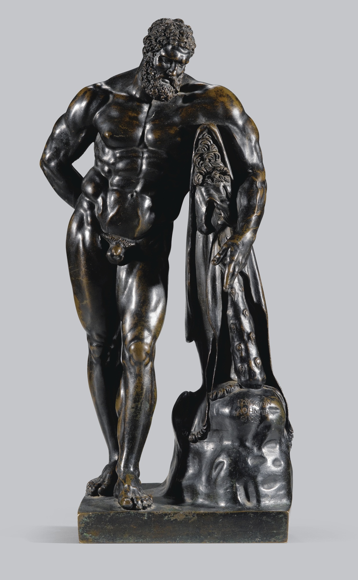  p>休息的赫拉克勒斯,古希腊青铜雕塑,由雕刻家利西普斯(lysippos)