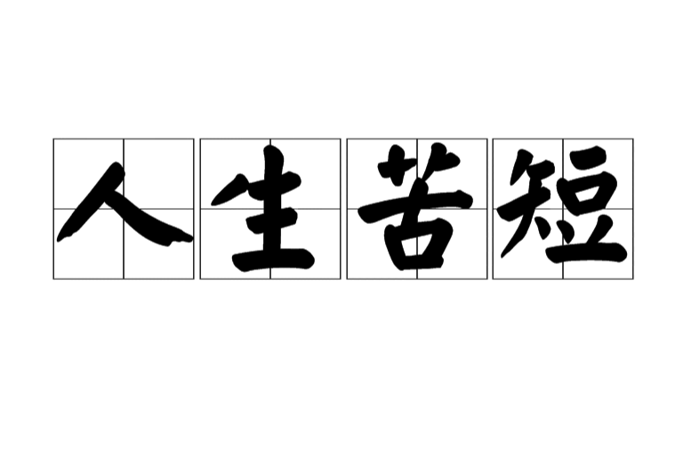 人生苦短