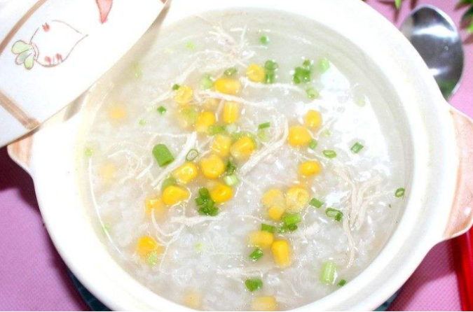 鸡丝玉米粥