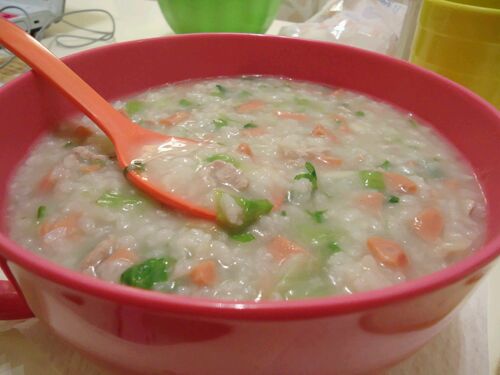 火腿鸡丝粥