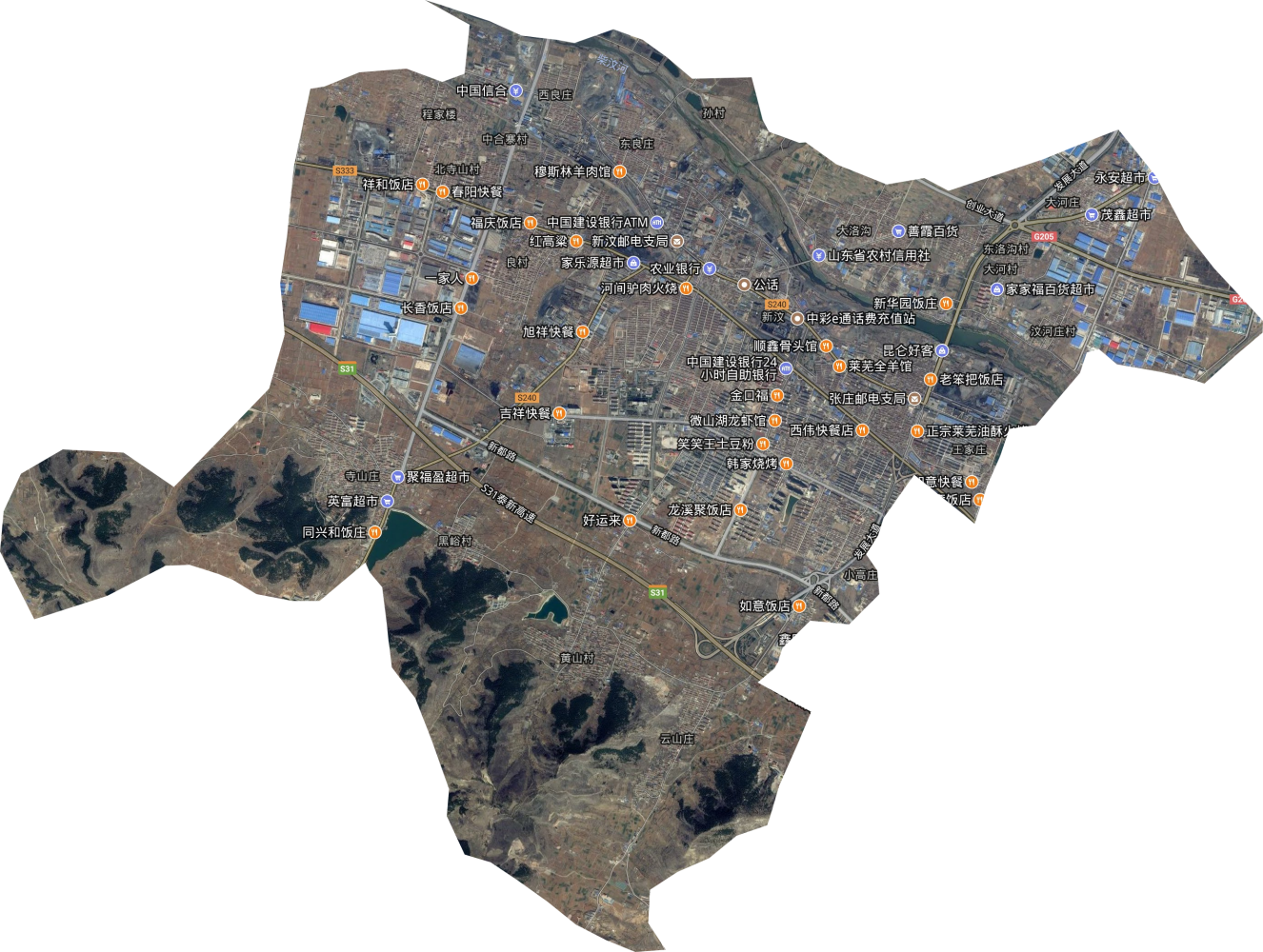 <p>新汶街道卫星地图