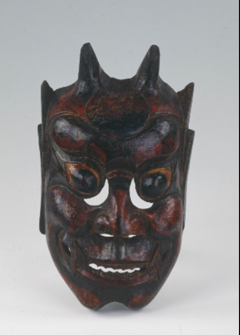 土家族木雕傩戏开山莽将面具