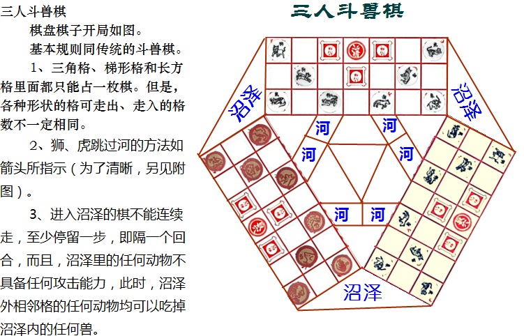 三人斗兽棋